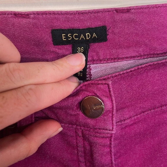 Escada Tourmaline Pink Mid Rise Skinny Jeans, Women’s Size 6 - Picture 3 of 11
